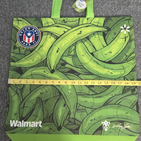 Green Plantain Reusable Tote Bag Walmart - Picture 3 of 4